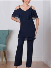 Load image into Gallery viewer, Chiffon Strapless Sexy Fashion Two-Piece Women's Suit
