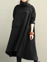 Load image into Gallery viewer, High Neck Autumn and Winter Knitted Dress
