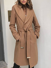 Load image into Gallery viewer, Large Lapel Long Trench Coat Women's Coats
