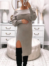 Load image into Gallery viewer, Fashion Casual Knitted Slim Dress for Pregnant Women

