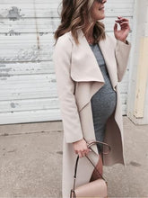 Load image into Gallery viewer, Maternity Casual Long-sleeved Laple Comfy Medium Length Coat
