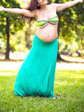Load image into Gallery viewer, Halter Tube Top Color Matching Photo Maternity Dress

