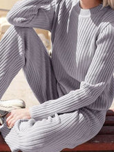 Load image into Gallery viewer, Casual Fashion Comfortable Vertical Knit Solid Color Ladies Suit

