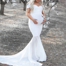 Load image into Gallery viewer, Strapless Slim Sexy Tail Maternity Dress

