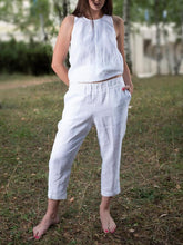Load image into Gallery viewer, Women's Linen Casual Sleeveless Suit
