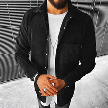 Load image into Gallery viewer, Men's Casual Solid Color Button Long Sleeve Coat
