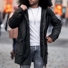 Load image into Gallery viewer, Casual Fur Collar Hooded Men's Coats
