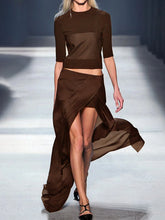 Load image into Gallery viewer, Spliced fabric Breathable Split Skirt Women's Suit
