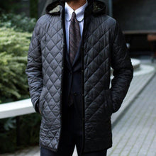 Load image into Gallery viewer, Mid-length Warm Men's Hooded Cotton Jacket
