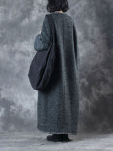 Load image into Gallery viewer, Dark Large Buttons Long-Sleeved Women's Coats

