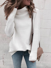 Load image into Gallery viewer, High Collar Casual Long Sleeve Sweater Women's Tops
