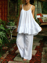 Load image into Gallery viewer, Women's Solid Color Suspender Pleated Stitching Top And Trouser Suit
