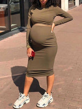 Load image into Gallery viewer, Casual Simple Solid Color Maternity Suit
