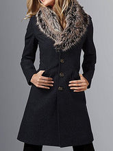 Load image into Gallery viewer, Autumn and Winter Fashion Fur Collar Ladies Slim Coat
