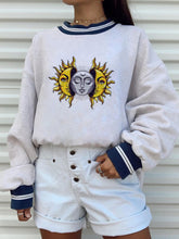 Load image into Gallery viewer, Round Neck Sun Print Loose Women's Tops
