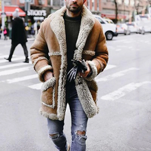 Load image into Gallery viewer, Men's Fashion Warm Hair Overcoat
