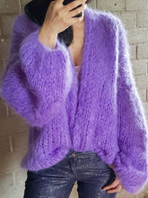 Load image into Gallery viewer, Fashion V-neck Furry Ladies Tops
