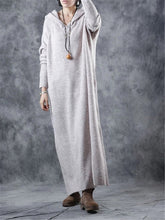 Load image into Gallery viewer, Knitted Hooded Maxi Women's Dresses
