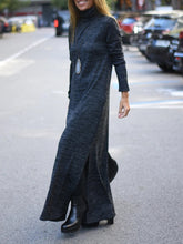 Load image into Gallery viewer, High Neck Long Sleeve Knit Dress
