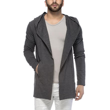 Load image into Gallery viewer, Dark Grey Hooded Men's Cardigans
