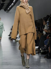 Load image into Gallery viewer, Bell Sleeves Simple Knitting Women&#39;s Suits
