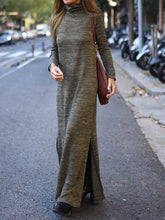 Load image into Gallery viewer, High Neck Long Sleeve Knit Dress
