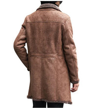 Load image into Gallery viewer, Mid-Length Leather Trench Coat Thickened Men
