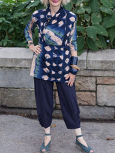 Load image into Gallery viewer, Ladies Fashion Casual Design Top And Cotton Comfortable Pants Suit
