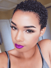 Load image into Gallery viewer, Black Curly Hair with Natural Synthetic Hair
