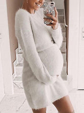 Load image into Gallery viewer, Cozy and Warm Sweater Dress for Pregnant Women In Autumn and Winter
