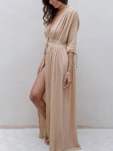 Load image into Gallery viewer, Retro Cotton And Linen Lace Women's Dress
