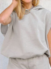 Load image into Gallery viewer, Fashion Loose Hooded Top with Shorts Suit
