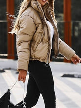 Load image into Gallery viewer, Fashion High Neck Cotton Jacket
