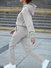Load image into Gallery viewer, Fashionable Hooded Sports Casual Solid Color Suit
