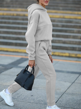 Load image into Gallery viewer, Fashionable Hooded Sports Casual Solid Color Suit
