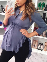 Load image into Gallery viewer, Comfortable Slit Maternity Shirt
