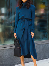 Load image into Gallery viewer, High Neck Elegant Skirt Suit
