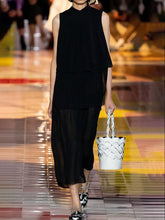 Load image into Gallery viewer, Black Strapless Sleeveless Long Cake Dress
