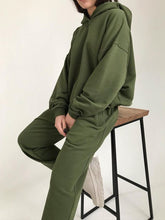 Load image into Gallery viewer, Fall/Winter Women Comfortable Loose Hooded Sweatshirt And Pants Two-piece Suit
