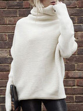 Load image into Gallery viewer, Fashion High Neck Plain Weave Sweater for Ladies
