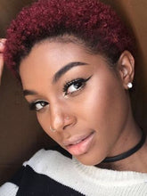 Load image into Gallery viewer, Burgundy Small Curly Gradient Wigs
