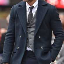 Load image into Gallery viewer, Fashionable Men's Lapel Two-breasted Woolen Suit
