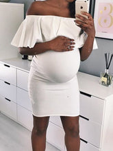 Load image into Gallery viewer, Fashion Sleeveless Ruffled Maternity Dress
