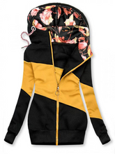 Load image into Gallery viewer, Fashion Irregular Color Block Hooded Coat
