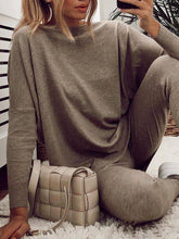 Load image into Gallery viewer, High Neck Knitted Casual Suit
