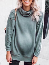 Load image into Gallery viewer, High Neck Long Sleeve Knitted Maternity Top
