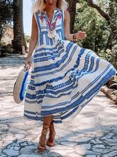 Load image into Gallery viewer, Sleeveless Fashion Printed Holiday Dress
