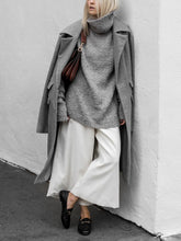 Load image into Gallery viewer, Grey Single Breasted Chic Women's Coats
