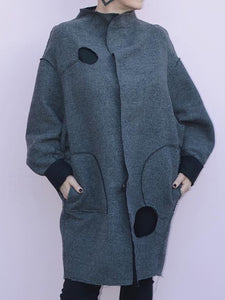 Autumn winter casual loose lady's coat