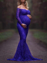 Load image into Gallery viewer, Women's Maternity Wear Long Solid Color Dress
